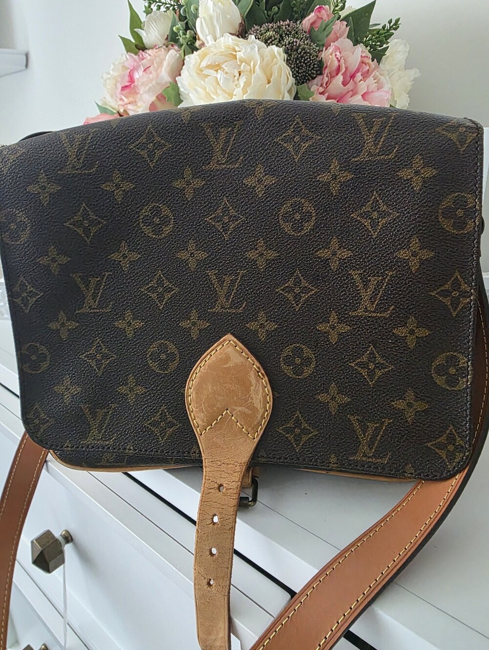 Louis Vuitton Monogram Crossbody in Brown and Tan